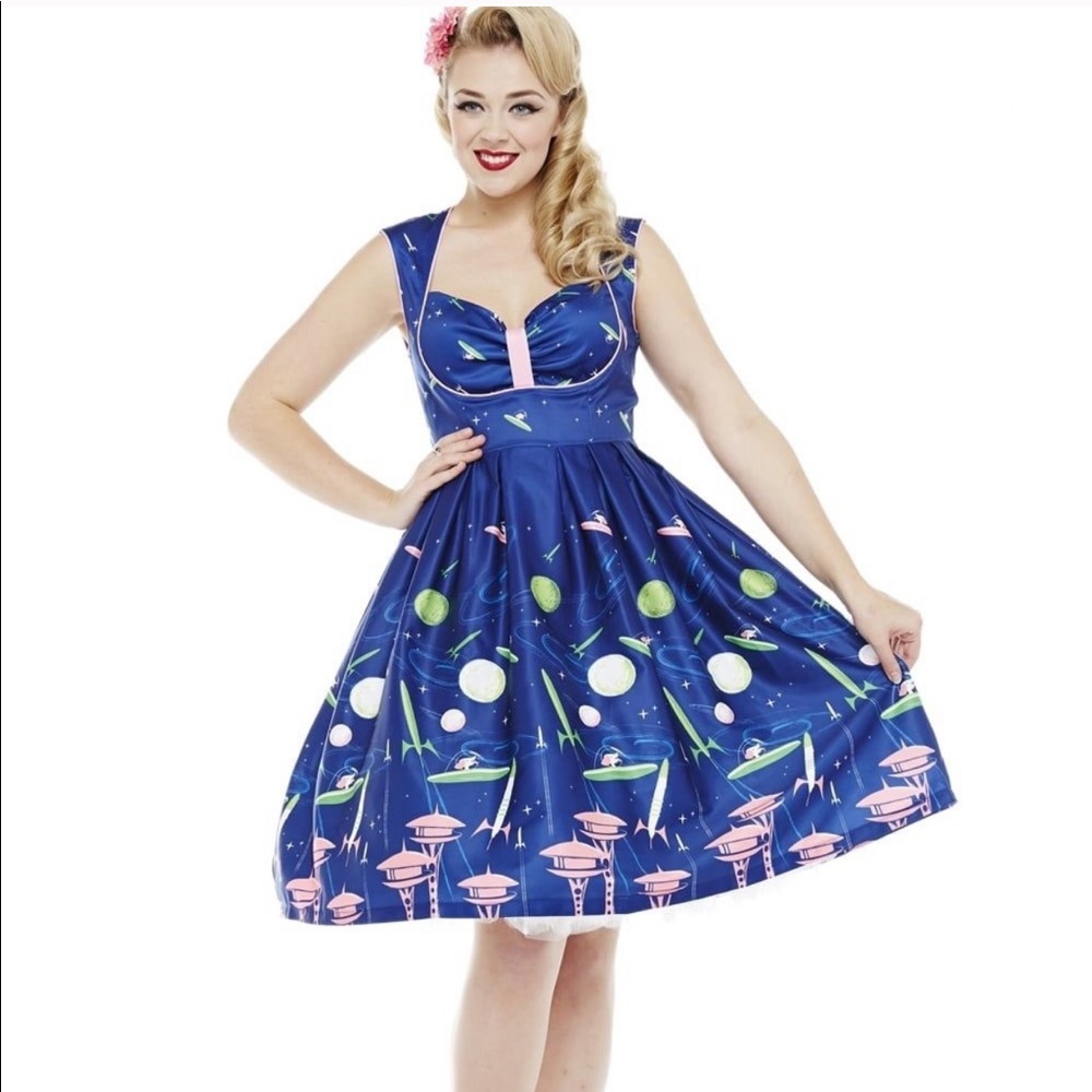 Lindy Bop Space Dog Dress 8